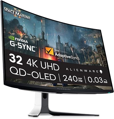 Alienware AW3225QF 32 Inch 4K QD-OLED 240Hz G-SYNC HDR USB-C DP HDMI
