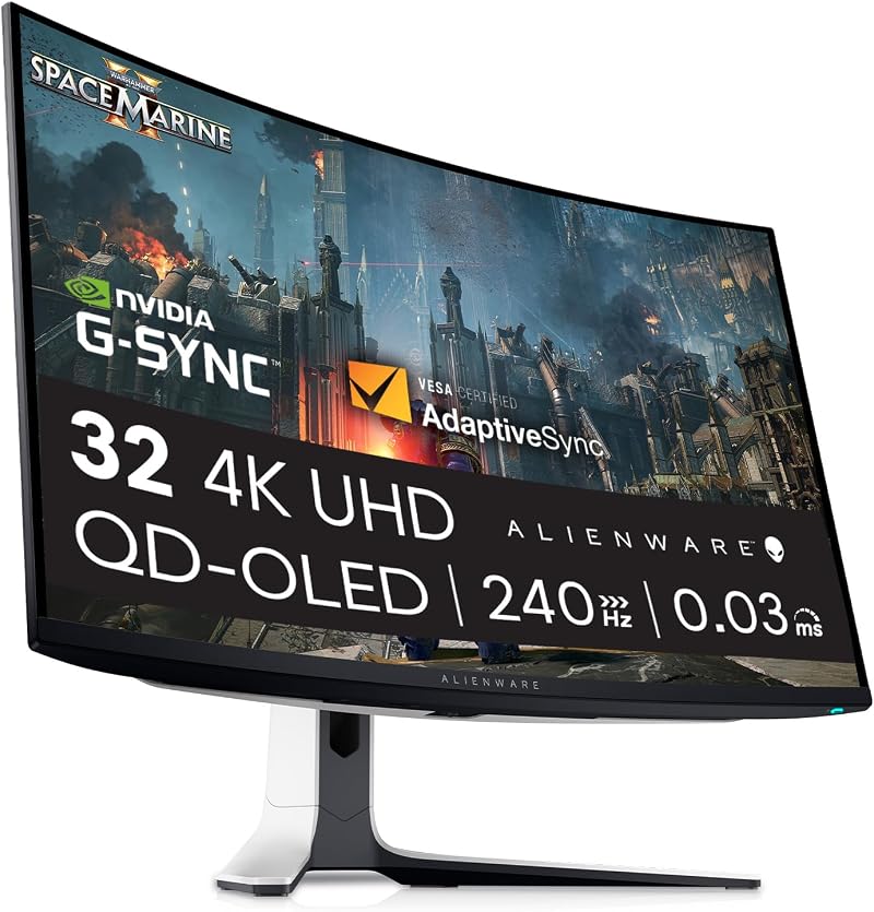 Alienware AW3225QF 32 Inch 4K QD-OLED 240Hz G-SYNC HDR USB-C DP HDMI