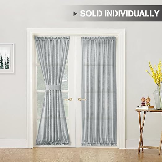 Amazon Com Linen Textured French Door Panel 72 Inch Length French