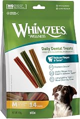 WHIMZEES Stix M 12 Pieces Dog Dental Sticks Medium Breed Grain Free view 1