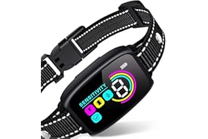 Dog Bark Collar for Large Medium Small Dogs,Smart Anti Barking Device with 4 Training Modes,Rechargeable IP67 Waterproof Bark