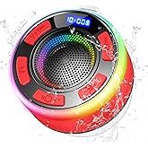 PRSCFUM Bluetooth Speaker Wireless Portable Waterproof Speaker, TWS Pairing, RGB Lights, Deep Bass for Home Garden Party Camping