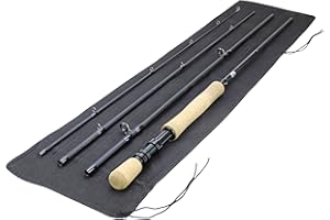 Wild Water Fly Fishing AX Series Fly Rod | IM8 Graphite Blank | 3/4/5/6/7/8/9/10/12 wt Rods | 5’6”/7/8/9/10/11 ft | Lightweight Pole Medium Fast Action