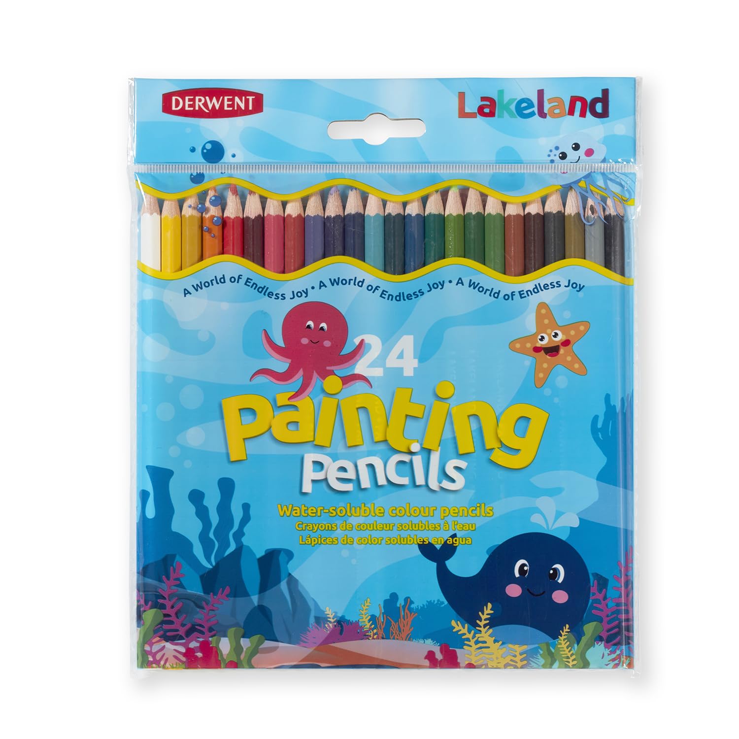 Derwent Lakeland Painting Pencils for Kids - Pack of 24 Watercolour Pencils, Kids Painting Pencil for Arts and Crafts, Assorted Colours — image 1