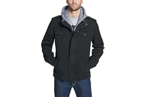 Levi's Men's Washed Cotton Hooded Military Jacket (Regular & Big & Tall Sizes)