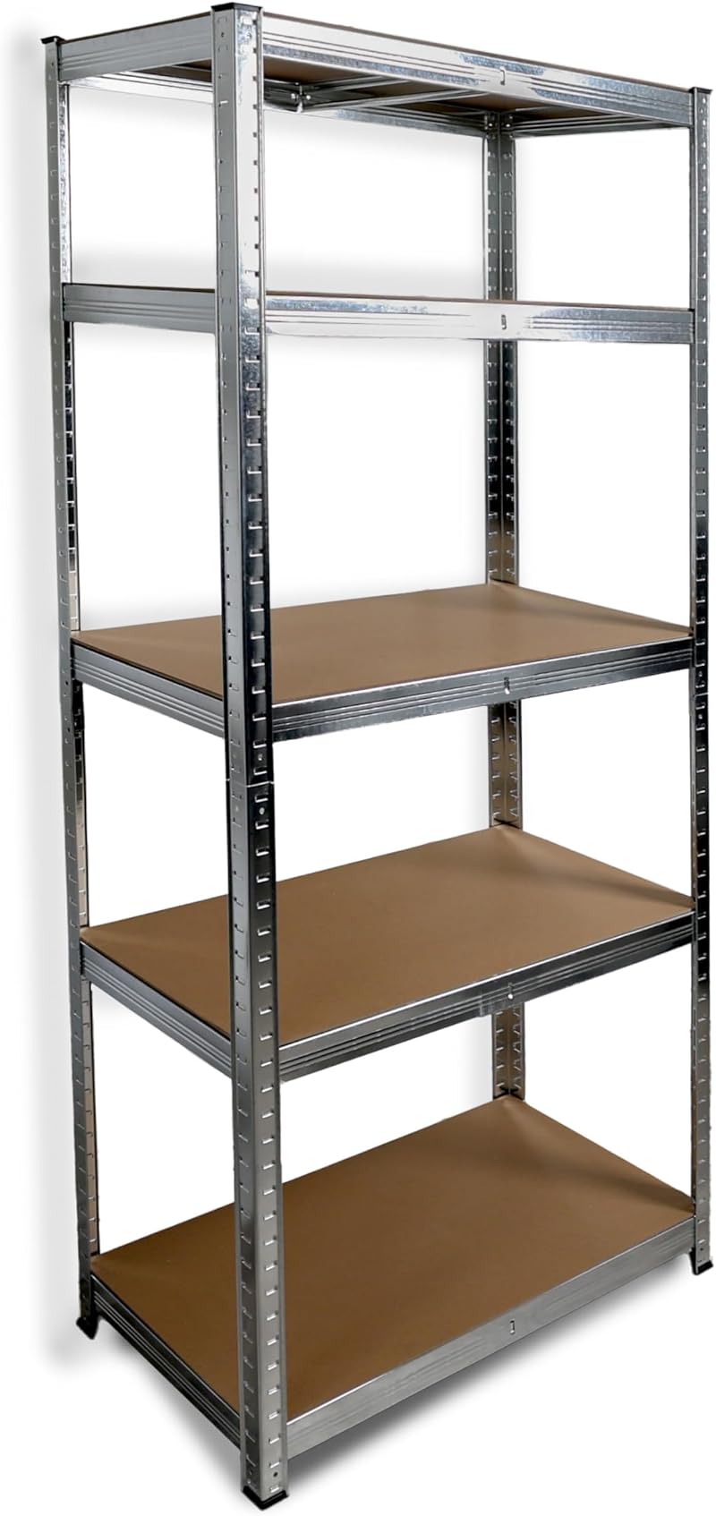 DIVCHI 5 Tier Storage Rack Heavy Duty Shelving 180x90x40cm Aluminium Silver