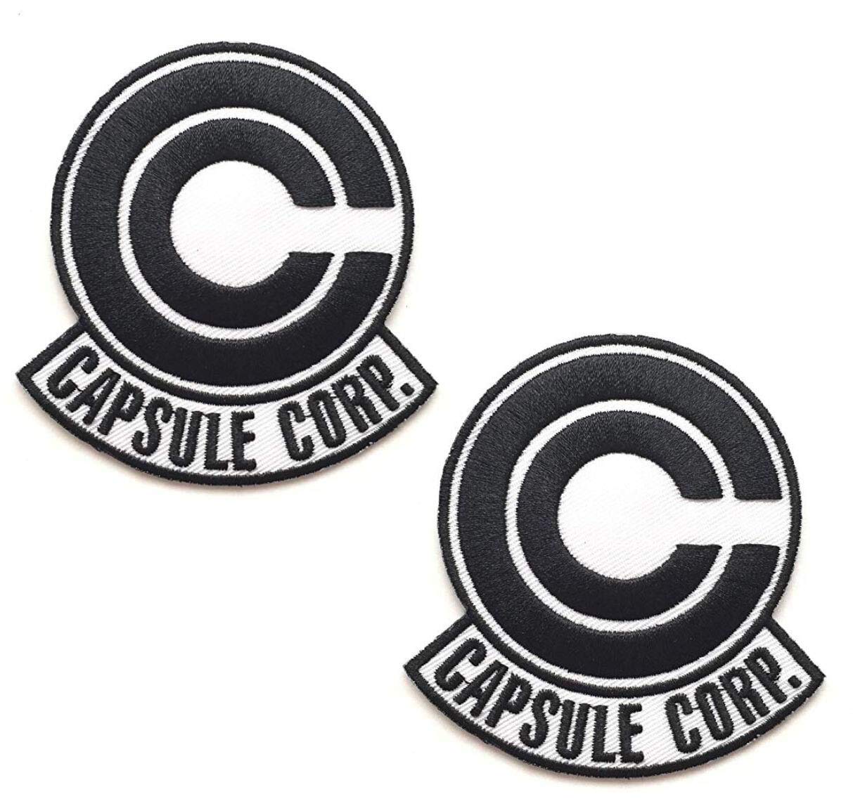 Zcketo 2 Pack Anime Capsule Corp Hook and Loop Fastener Applique Patch for Caps, Bags, Jackets, Backpacks, Clothes, Vest, Uniforms, Cosplay - 10x10cm