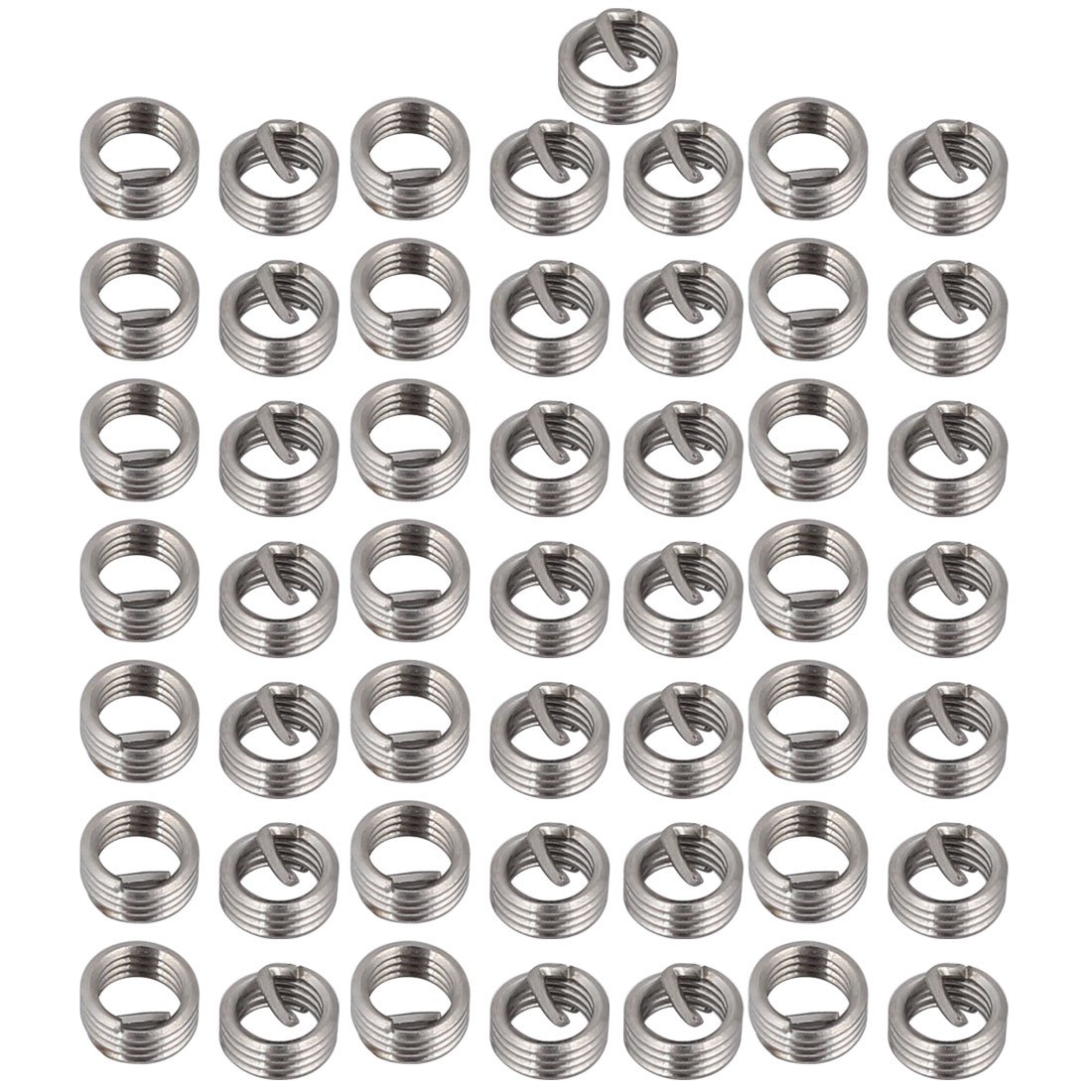 sourcingmap M3x0.5mmx3mm 304 Stainless Steel Helical Coil Wire Thread Insert 50pcs
