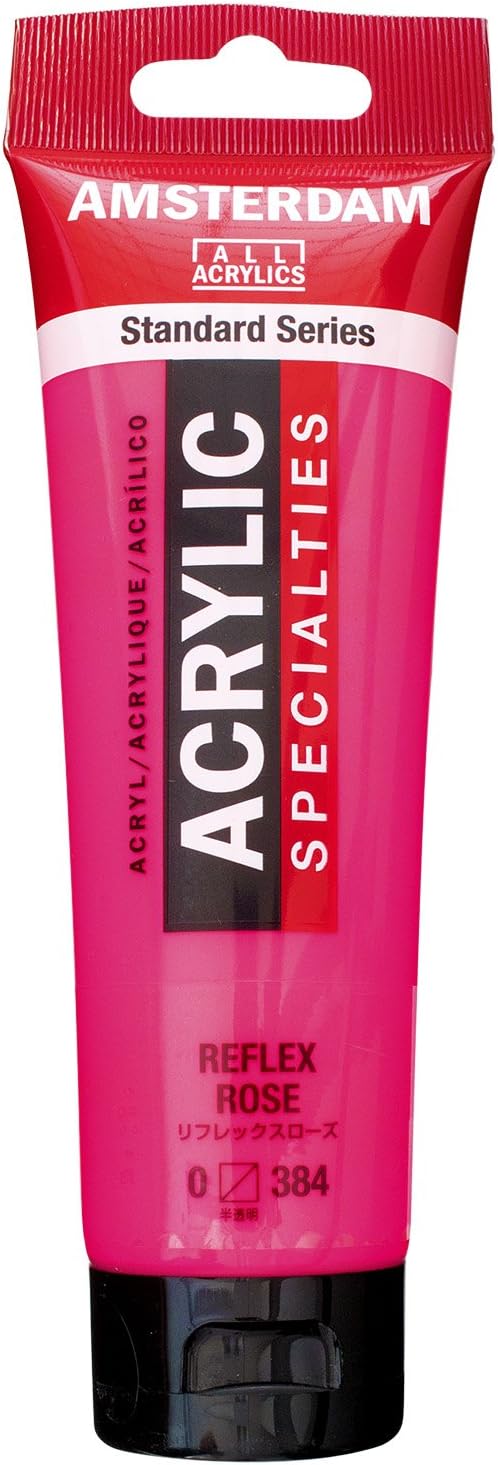 Amsterdam Standard Series Acrylic Tube 120 ml Reflex Rose 384 (17093842), Pink Reflex, 120 ml (Pack of 1)