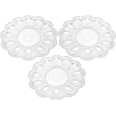 Deviled Egg Crystal Clear 9.5" Diameter Presence Serving Trays! Perfect for Any Party or Social Gathering! (3)