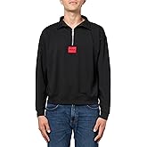 HUGO mens Talua French Terry Quarter Zip Sweatshirt