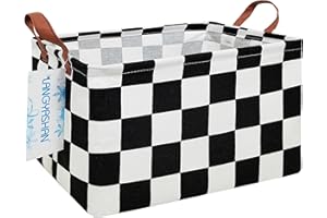 LANGYASHAN Rectangular Storage Bin Collapse Canvas Fabric Cartoon Storage Basket with Handles for Organizing Home Kitchen Boys and Girls Toys Office Closet Shelf Baskets (Rec-Racing flag)