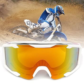 Audew - Gafas para casco de moto, resistentes al polvo y al viento, protegen