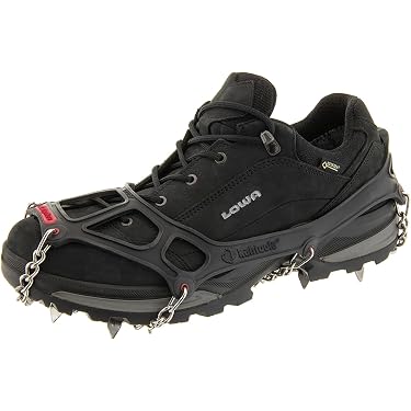 Crampons à Glace pour Chaussures et Bottes avec Crampons en Acier Inoxydable Équipement de Traction d'Hiver pour Randonnée en Plein Air Marche Jogging sur Glace