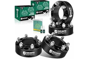 YHTAUTO 4PCS 6x5.5 Hub Centric Wheel Spacers 2 inch Fits 16-23 Tacoma, 95-23 4Runner, Tundra, Sequoia, FJ Cruiser, GX460, GX470, 6 Lug 6x139.7mm Forged Tire Spacers w/ M12x1.5 Studs, 106mm Hub Bore