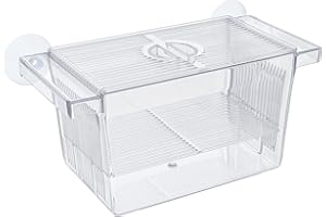 Pawfly Aquarium Fish Breeding Box Acrylic Hatchery Incubator Tank with Suction Cups Small Isolation Box for Baby Small Fish Shrimp and Betta
