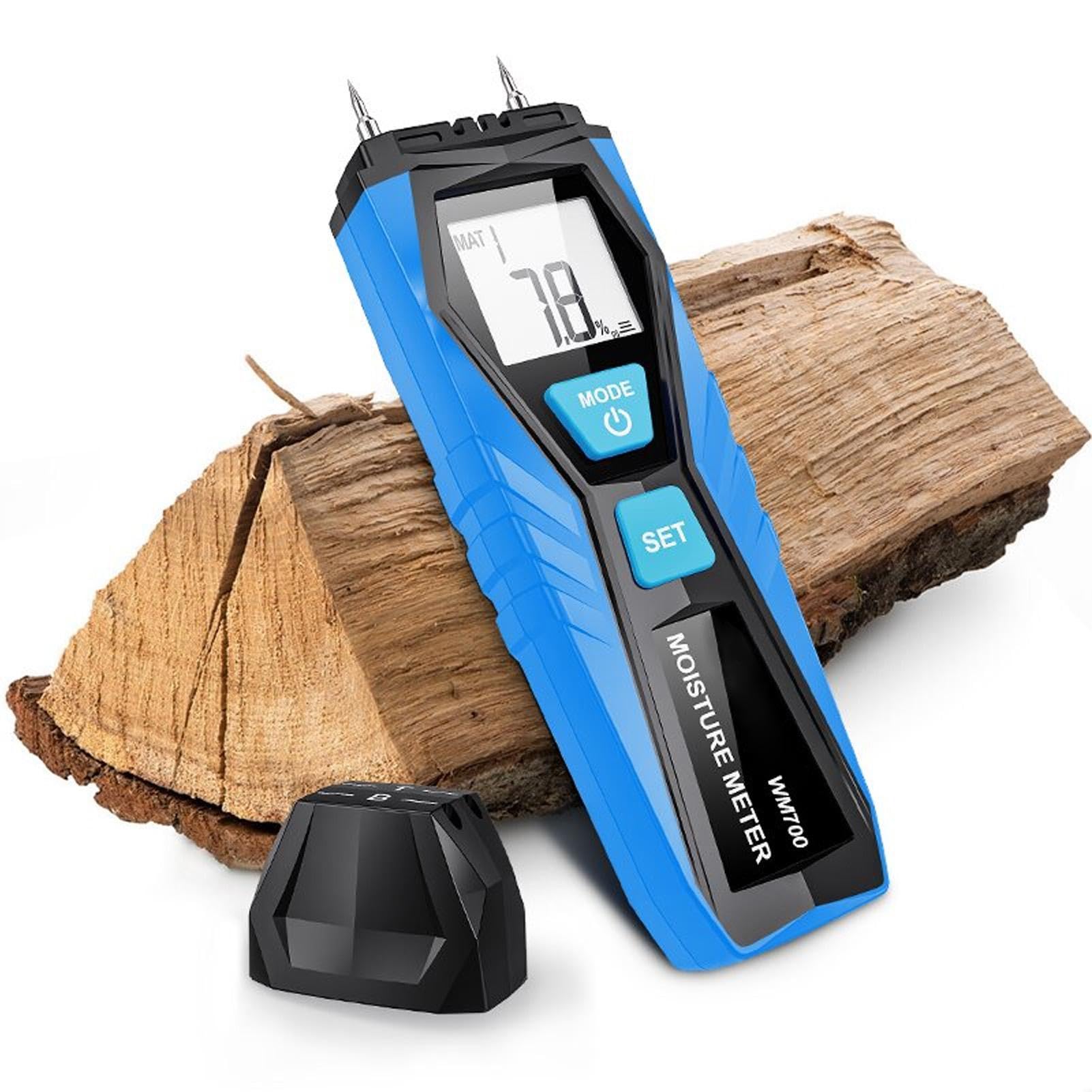 Wood Moisture Meter, Digital Moisture Tester Pin-Type Moisture Detector Handheld LCD Display Humidity Meter for Wood Concrete Lime Mortar Brick Humidity Detection