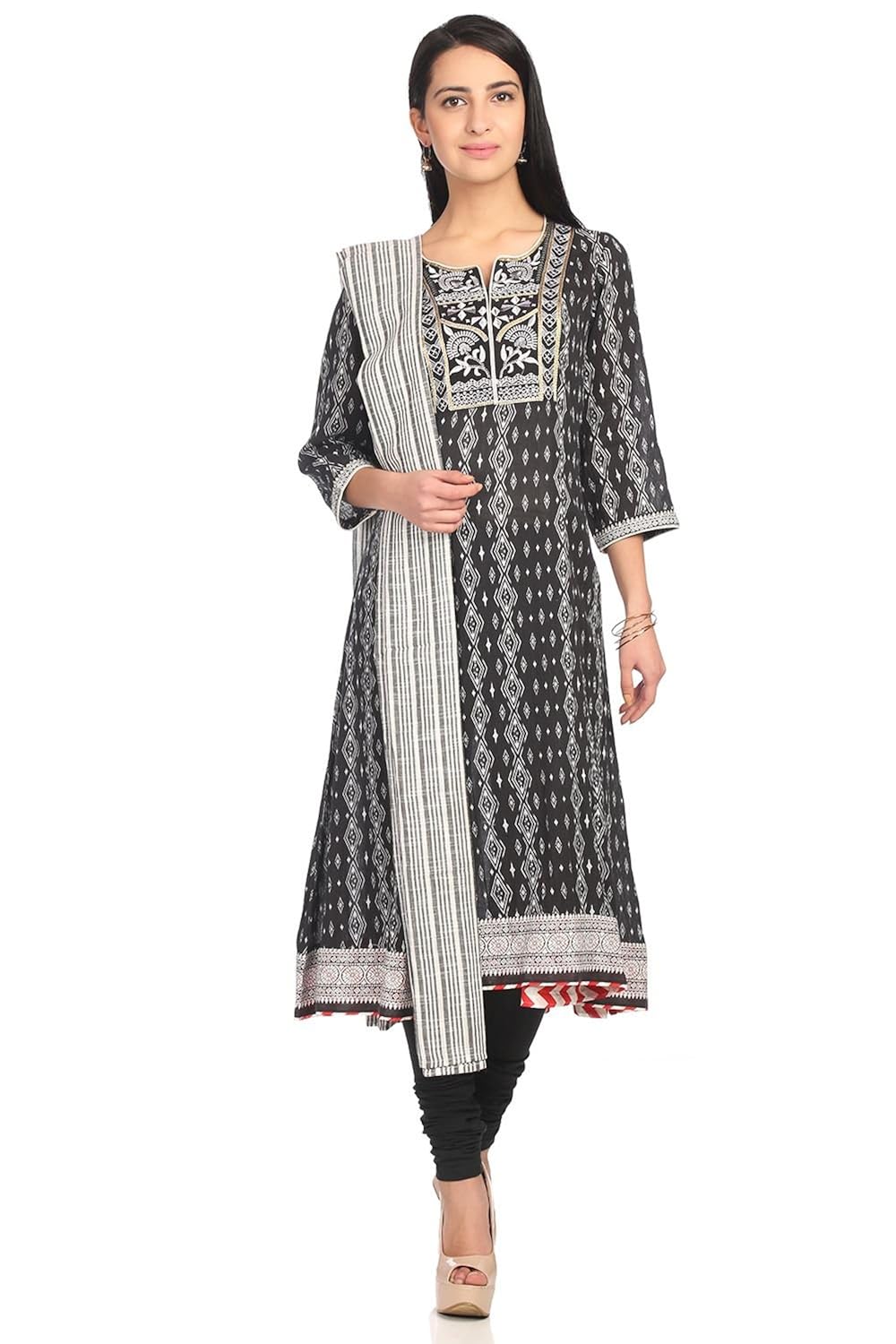 biba women's anarkali salwar suit