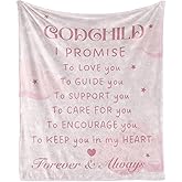 InnoBeta Baptism Gifts Throw Blanket for Girls, for Goddaughter, Baby Girls, Pink- 30"x 36"