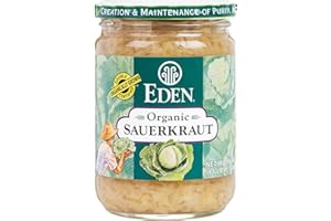 Eden Organic Sauerkraut, Traditional, Lactic Acid Fermented, 18 oz Glass Jar