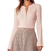 RIHOAS Women's Slim Fit Ribbed Sweater, Long Sleeve Cozy Basic Top, Business Casual Fall Winter Clothing