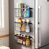 SleekStore Kitchen Cabinet Door Storage Box, Self Adhesive Wall Mounted,Wardrobe/Bathroom/Refrigerator Small Items Organizer,