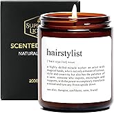 Funny Gifts for Hairstylist, Cool Hairdresser Candle for Women, Thank You Gifts for Hairstylist, Hair Dresser Gift Idea, Sandalwood Rose Scented Candle