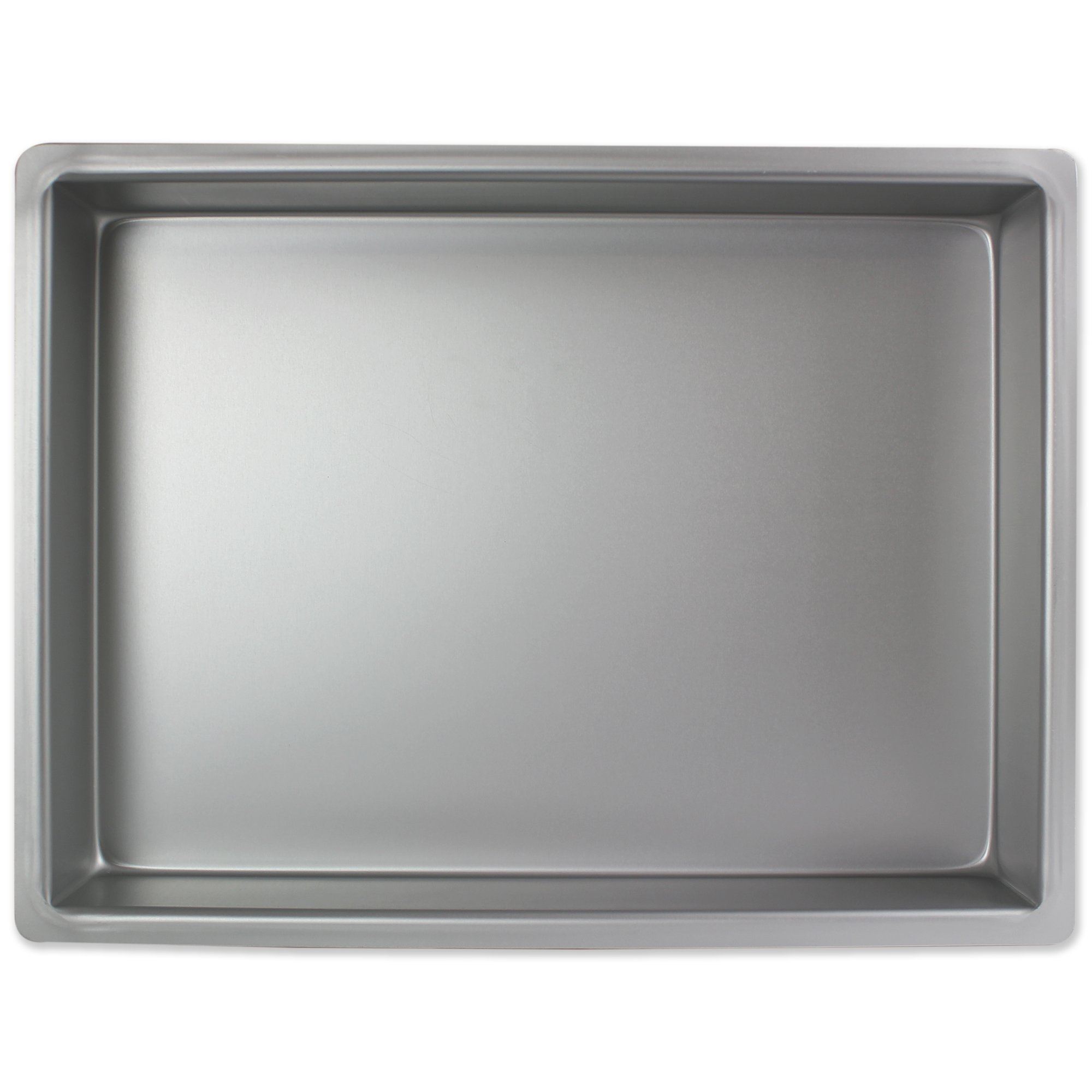 PME OBL12182 Oblong Cake Pan 12 x 18 x 2 Inches Deep, Aluminium, Silver, 12 x 18