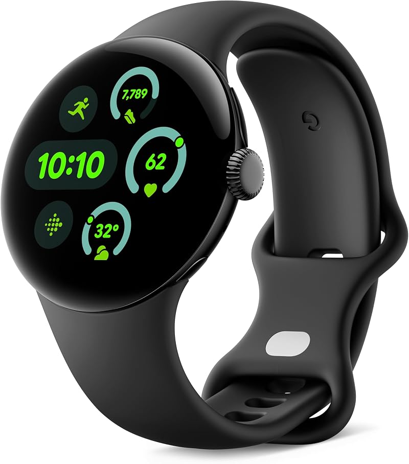 Google Pixel Watch 3 41mm Matte Black Aluminium, Obsidian Band Wi-Fi