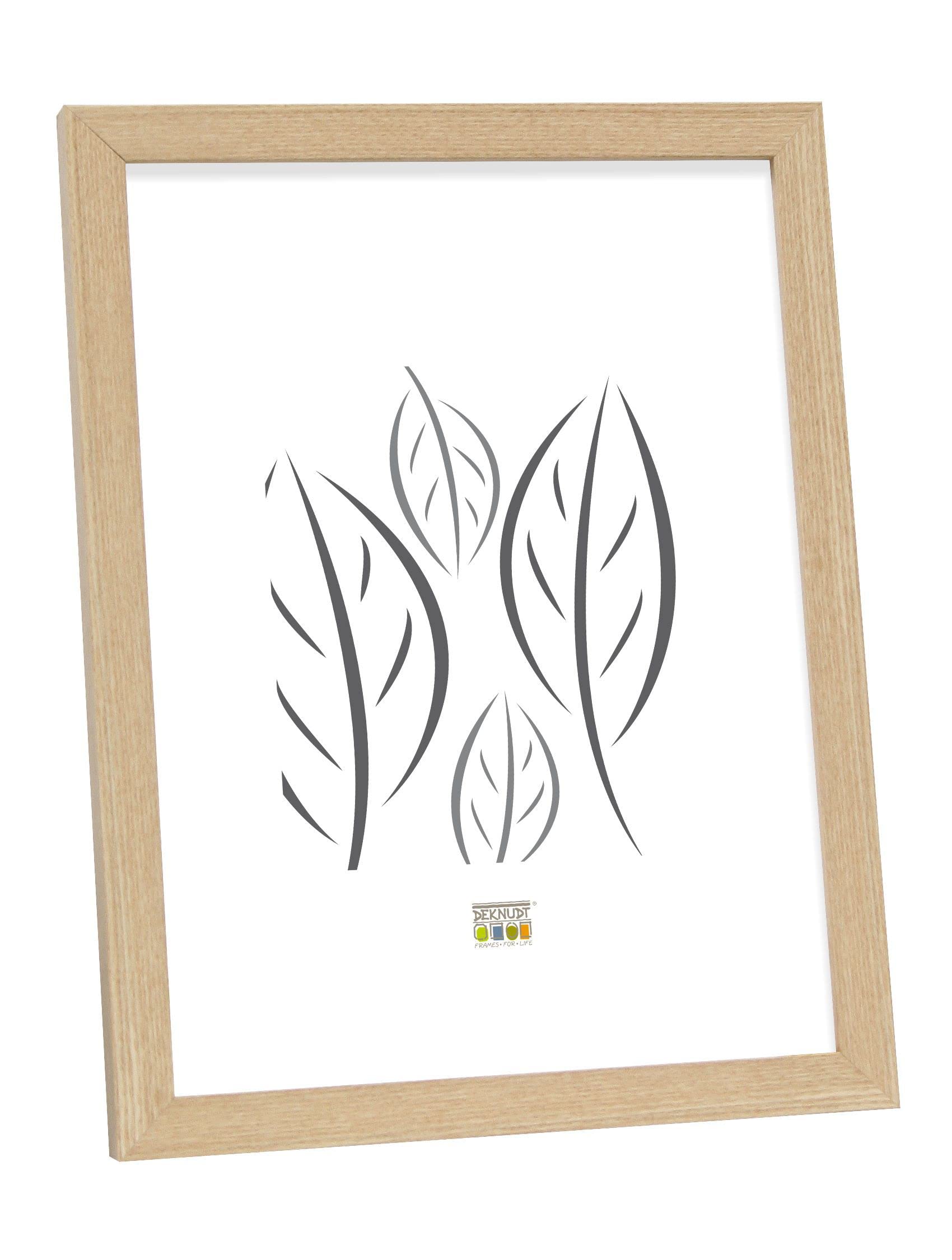 Deknudt Frames S44CH1-15.0X20.0 Basic Slim Photo Frame Oak Wood/MDF 23.2 x 18.2 x 1.33 cm