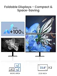 EPORMOT Portable Dual Monitor 23.8" 100Hz FHD 1080P