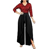 Yiershu Women Elegant jumpsuits Long Split Pants Cocktail silk jumpsuits