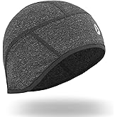 EMPIRELION Winter 6-Panel Helmet Liner Skull Cap Thermal Cycling Cap Running Beanie Hats Ears Warm Moisture Wicking