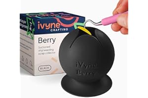 iVyne Berry Suctioned Vinyl Weeding Scrap Collector & Holder for Weeding Tools for Vinyl - Black
