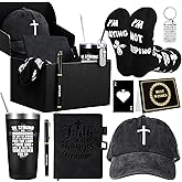 VAIPI Christian Gifts for Men, Inspirational Religious Gifts Set for Dad Husband Grandpa Male Friends, Spiritual Catholic Gift Basket for Christmas Fathers Day Birthday Pastor Appreciation