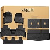 LASFIT Floor Mats for Ford Expedition Standard(Not for Max Models) 2021 2022 2023 2024 8 Seats(Not Fit 7 Seats), All Weather TPE Custom Fit for SUV Car Liners, 1st& 2nd& 3rd& Cargo Liner, Black 5pcs