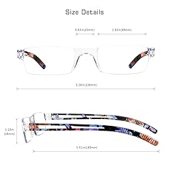 LifeArt 4 Pairs Reading Glasses, Blue Light