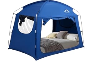 UNIHIMAL Bed Tent for Indoor Portable Light Reducing Twin Size Canopy Tents Breathable Lightweight Private Space Tent for Bed