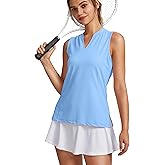 Obla Women's Sleeveless Golf Shirt V-Neck Lightweight Quick Dry Tennis Tank Tops Polo Shirts for Women