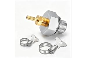 Oil Pump Primer Tool & LS Oil Pressure Adapter Kit,CNC Aluminum M16x1.5 Engine Pre-Lube Fitting with Brass Barb & Dual Hose C