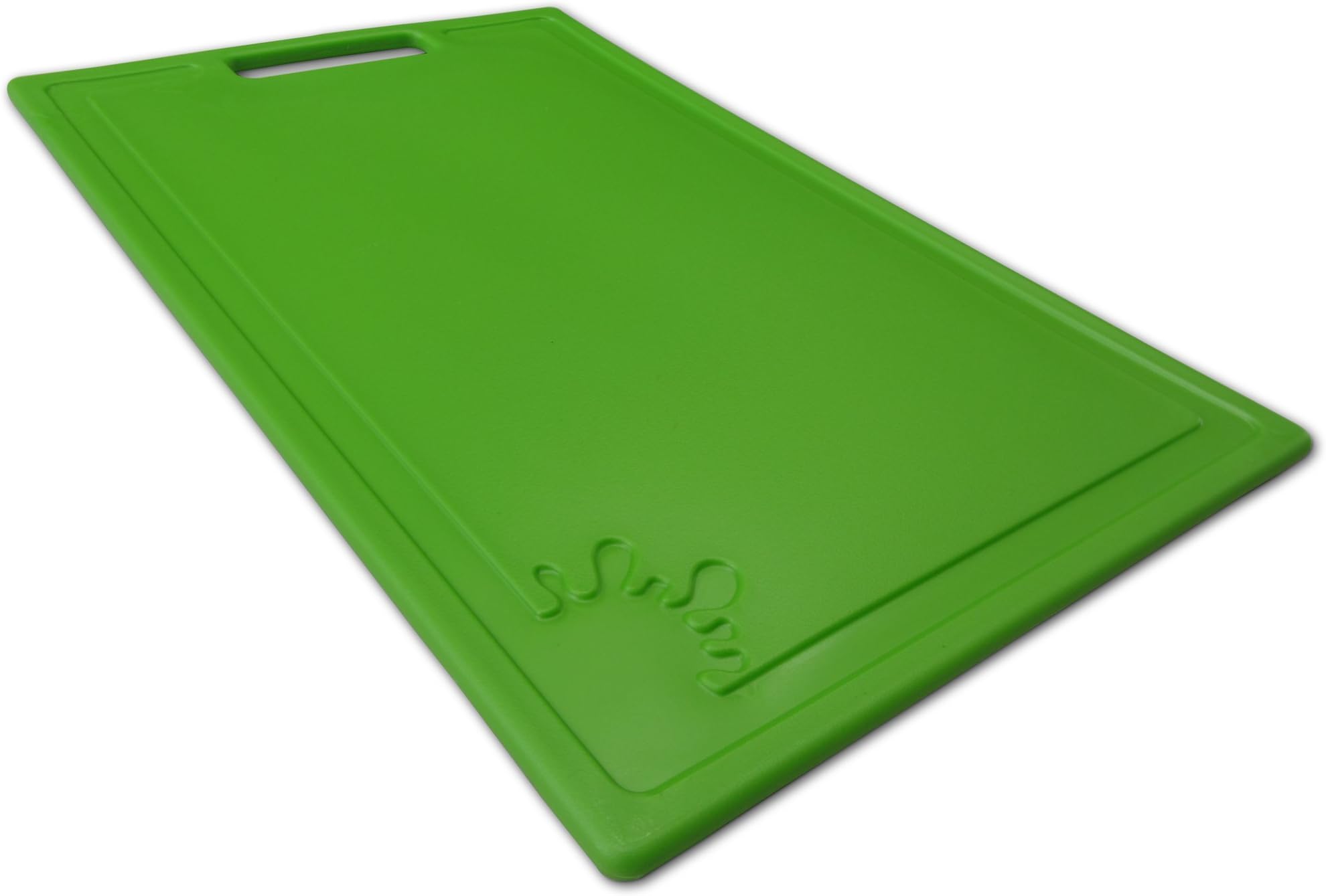 Chopping Board Plastic Non-Slip Feet Cutting Board Dishwasher Safe Antibacterial (Large, Green)