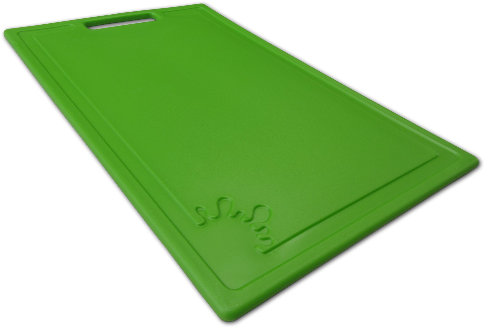 Chopping Board Plastic Non-Slip Feet Cutting Board Dishwasher Safe Antibacterial, 39x24cm, Green
