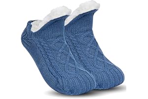 Backche Kids Fuzzy Slipper Socks – Toddler Baby Non Slip Warm Fleece Lined Indoor Socks for Boys Girls