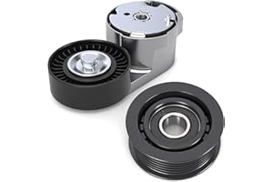 BENERAY 39282 Drive Belt Tensioner + one idler Pulley ‎38082, for Dodge Avenger Challenger Charger Durango Grand Caravan,for Chrysler 200 300 Town & Country,for Ram 1500 ProMaster, for Grand Cherokee, V6 3.6L