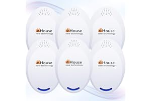 EHOUSE BH-4, Ultrasonic Pest Repeller - Electronic & Ultrasound, Indoor Plug-in Repellent - Get rid of - Rodents, Mice, Squirrels, Bats, Insects, Bed Bugs, Ants, Fleas, Spiders, Roaches (Purple, 6Pack)