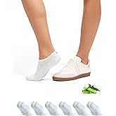 DANISH ENDURANCE No Show Socks Men & Women in Bamboo Viscose, Invisible Thin Socks, No Slip Silicone Heel, Dress Socks 6-pack