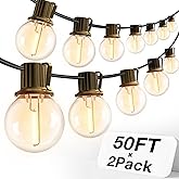 addlon 100FT Outdoor String Lights 54 G40 LED Bulbs Dimmable Waterproof | Shatterproof Globe Bulbs Dimmable, Hanging Patio Lighting for Outside Backyard Garden Deck Balcony Porch Cafe Bistro Pergola
