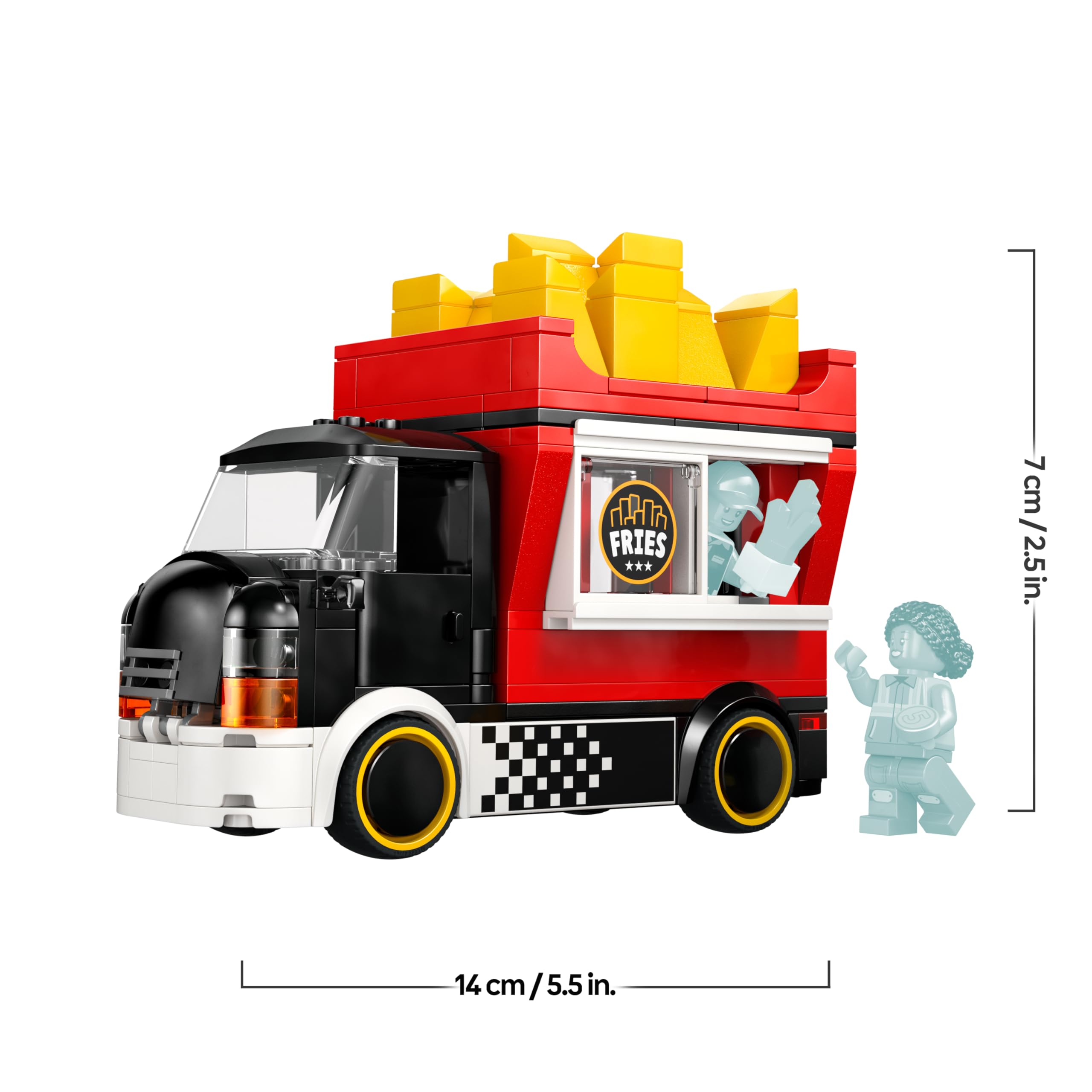 LEGO City Pommes-Truck - Spielzeug Fahrzeug Modellbau mit abnehmbarem Verkaufsbereich, 2 Minifiguren und Zubehör - Geburtstagsgeschenk für Jungen ab 5 Jahren - 60488 8