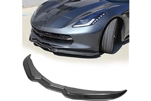 YHOPTIONAL Front Bumper Lip Splitter Spoiler for 2014-2019 C7 Corvette/Z06/Grand Sport STG Gloss Black Air Dams Body Kit Corvette C7 Chin Spoiler (Not Fits ZR1) (Carbon Fiber Style)
