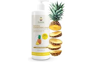 FUWA3E PINEAPPLE ENZYME CLEANER Fuwa3e Pineapple Enzyme Natural Dish Soap Tropical Pineapple Scent - 16.9oz 1 Pack - 99% Plant Based Dish Soap Liquid - Hypoallergenic Dish Soap from Discarded Pineapple Peels